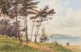 James Waite [late 19th Century]- Ventnor, Isle of Wight,:- signed and dated '80 watercolour, 32.
