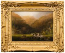 John Wallace Tucker [1808-1869]- Fingle Bridge on The Teign; Valley of The Teign,