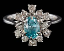 An 18ct white gold,