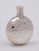 A Victorian hammered silver scent bottle, maker Sampson Mordan & Co, London,