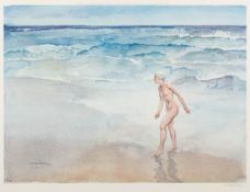 * William Russell Flint [1880-1969]- Waves,:- Frost & Reed coloured print,