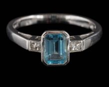 An 18ct white gold,