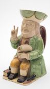 A Leonard Jarvis limited edition creamware commemorative toby jug: in the Ralph Wood manner,