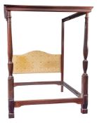A mahogany four poster bed in the Hepplewhite taste:,