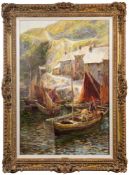 George Hillyard Swinstead [1860-1926]- Polperro,:- signed bottom lelft oil on canvas, 78 x 51.5cm..