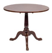 A Georgian mahogany circular supper table:,