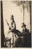 * Andrew Healey Hislop [1887-1954]- The Finishing Touch; actors in a dressing room,