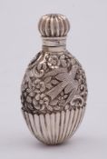 A Victorian silver scent bottle, maker Sampson Mordan & Co, London,