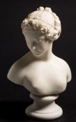 A late 19th century parian bust of Flora,