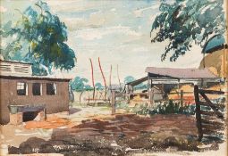 * William Dennis Dring [1904-1990]- An August Day; farmstead scene,