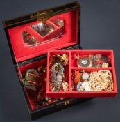 A collection of jewellery and costume jewellery items: to include an 18ct gold synthetic