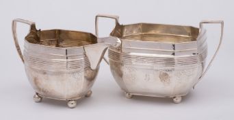 A George III Scottish two-piece part tea service, maker Dick & McPherson, Edinburgh,