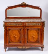 A 19th Century French walnut, marquetry and gilt metal mounted chiffonier:,