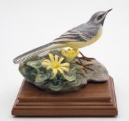 A Royal Worcester porcelain study 'Grey Wagtail and Celandine' modelled by Dorothy Doughty: no.