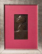 Pierre-Victor Davtel, an early 20th century bronze low relief plaquette - Elegie: bears monogram,