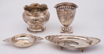 An Edward VII silver sugar basin, maker Williams (Birmingham) Ltd, Birmingham,