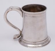 A George III provincial silver mug, maker John Langlands I, Newcastle, 1769: initialled,