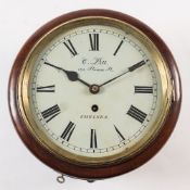 Charles Pitt, Chelsea, an eight-inch dial wall clock: the eight-day duration,
