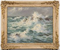 William F. Piper [20th Century]- Golden Rock, St Ives,:- signed, oil on canvas, 39 x 49cm.