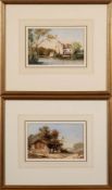 Attributed to Joseph William Allen [1803-1852]- Figures in a barn entrance;