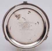 An Edward VIII silver circular presentation salver, maker Mappin & Webb, Sheffield, 1936: inscribed,