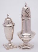 A George V silver sugar castor, maker Henry Williamson Ltd, Birmingham,