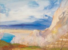 * Cecil Arthur Hunt [1873-1965] - Taormina, Sicily,:- signed watercolour, 26 x 35cm.