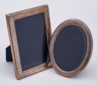 An Elizabeth II silver easel photograph frame, maker Carrs of Sheffield, Sheffield,