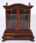 An apprenticeman's 18th Century oak domed display cabinet:,