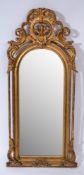 A Victorian carved giltwood pier mirror:,