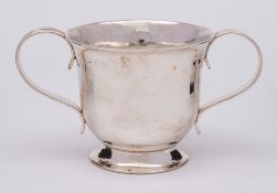 A Georgian silver twin handled cup,