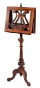 A Victorian rosewood duet music stand:,