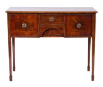 A 19th Century mahogany rectangular sideboard:, of small size,