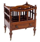 A late Regency rosewood four division Canterbury:,