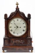 John Moore & Sons, London, a mahogany bracket clock: the eight-day duration,