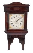 Henry Wilkes, Thornbury, a mahogany hooded wall clock: the thirty-hour duration,