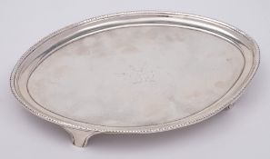 A George III silver teapot stand, maker Henry Chawner, London, 1789: crested,