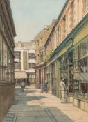 Dorothy Watts [20th Century]- Union Street, Brighton,:- signed, watercolour and pencil drawing,