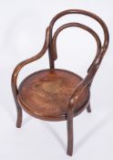 A child's Austrian bentwood elbow chair:,