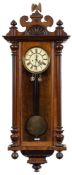 A 19th century mahogany 'Vienna' regulator wall clock: the eight-day duration,