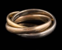 An 18ct gold Russian wedding band: approximately 9gms gross weight, ring size N.