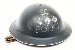 A WWII Mk II pattern Special Constabulary Chief Inspector's steel helmet by Harrison Brothers &