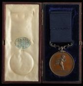 A Royal Humane Society Bronze Medal (successful) to John D Anderson 25th June 1910: in case of