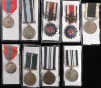 Two WWII India Service Medals: together with two Corps Of Commissionaries Medals,