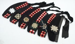 A group of six Glengarry caps: including The Royal Scots and Highland Regiment (6)