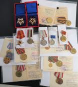 A group of fifteen Russian/USSR medals: including four Victory Over Germany Medals,