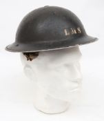 A WWII Mk II pattern steel helmet marked 'LMS': for either London,