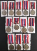Twelve WII War Medals 1939-45: