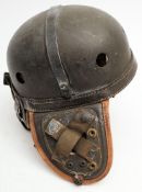An American US Army Rawlings Pattern tank helmet: with ear flaps and neck guard,