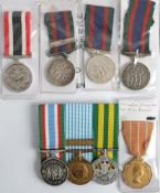A Canadian Korean group of three to 'A G Ninger' :Canadian peacekeeping Service Medal,